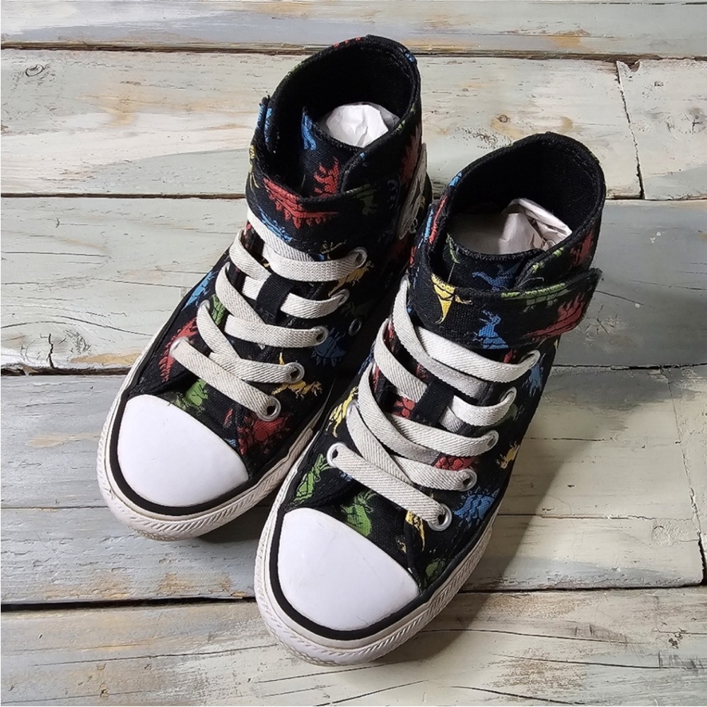 Converse | Kids Rainbow Dino Velcro Easy On Slip On Chuck Taylor Sneakers